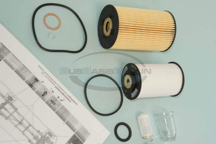 "BasisCamp-Filterpaket" + Abschmierplan! Filter-Paket Mercedes 508 608 ab 4/77